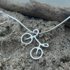 Bike Pendant In Silver With Necklace 9 Bike Pendant In Silver With Necklace -UK Surf Sales 2024 bike middle view