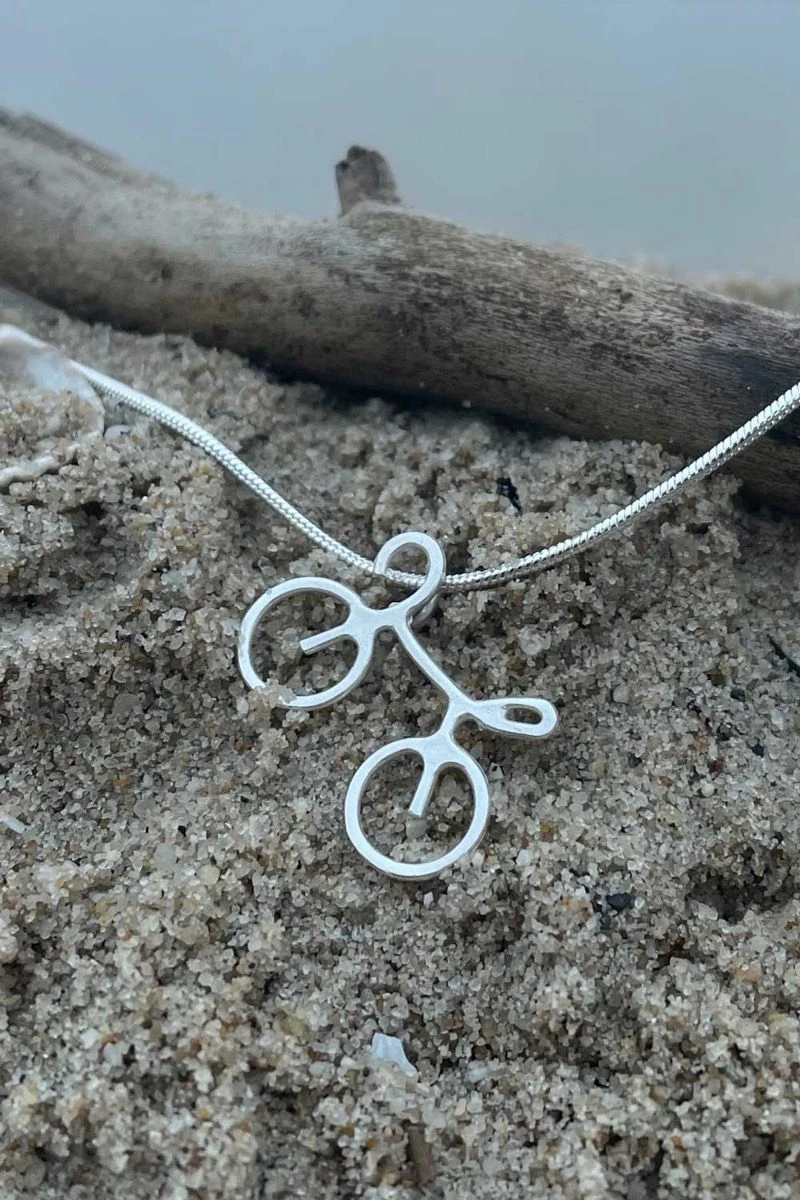 Bike Pendant In Silver With Necklace 5 Bike Pendant In Silver With Necklace - Image 3