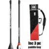 Black Project Lava 90% 3 Piece Adjustable Carbon Paddle - 2023 -UK Surf Sales 2024 black paddle 3 pieve lava with paddle bag 1