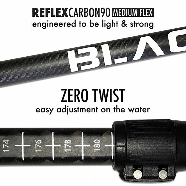 Black Project Lava 90% 2 Piece Adjustable Carbon Paddle - 2023 13 Black Project Lava 90% 2 Piece Adjustable Carbon Paddle - 2023 - Image 12