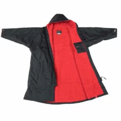 Dryrobe Long Sleeve - Black / Red -UK Surf Sales 2024 dryrobe long sleeve red black 1