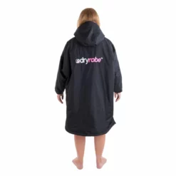 Dryrobe Long Sleeve - Black / Pink 15 Dryrobe Long Sleeve - Black / Pink -UK Surf Sales 2024 dryrobe pink long sleeve back