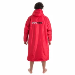 Dryrobe Long Sleeve - Red / Grey -UK Surf Sales 2024 dryrobe red grey long sleeve back