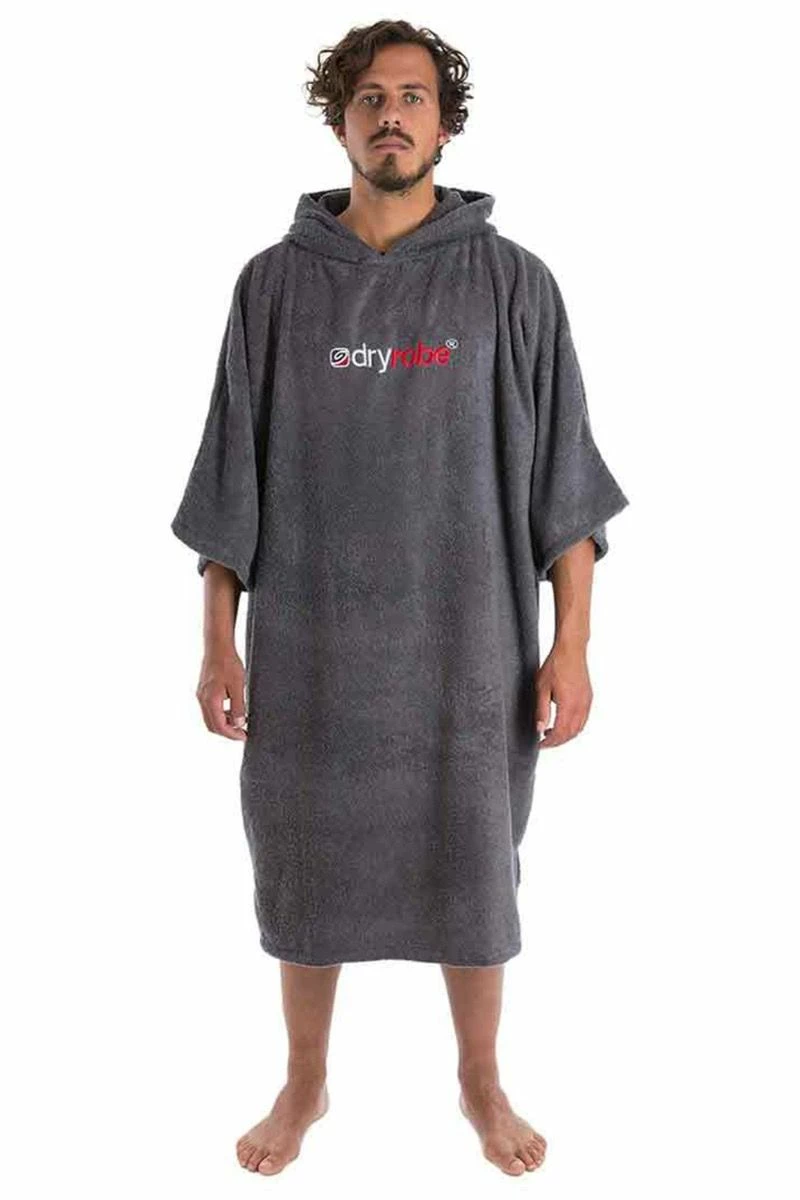 Dryrobe Towelling Changing Robe - Grey 3 Dryrobe Towelling Changing Robe - Grey