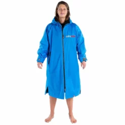 Dryrobe Long Sleeve - Cobalt Blue / Black -UK Surf Sales 2024 dryrobe advance long sleeve cobalt blue black small
