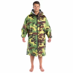 Dryrobe Long Sleeve - Camo / Grey -UK Surf Sales 2024 dryrobe camo grey long sleeve small mens