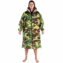 Dryrobe Long Sleeve - Camo / Grey -UK Surf Sales 2024 dryrobe camo grey long sleeve small womens