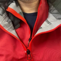 Palm Bora Unisex Jacket - Chilli Red -UK Surf Sales 2024 front of jacket detail 1