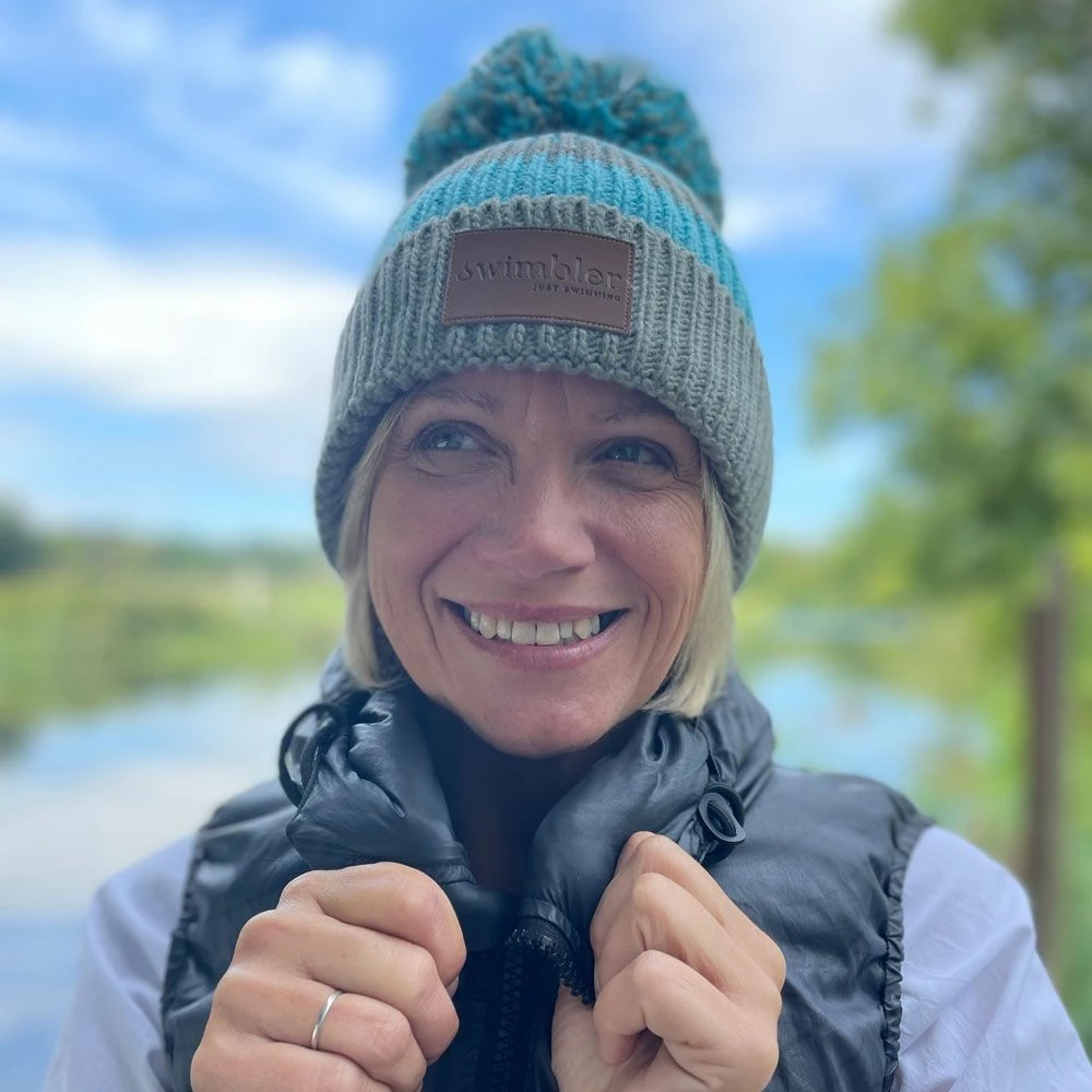 Swimbler Waterproof Bobble Hat - Sea Mist 5 Swimbler Waterproof Bobble Hat - Sea Mist - Image 3