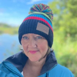 Swimbler Waterproof Bobble Hat - BERTIE-LICIOUS -UK Surf Sales 2024 hat.2 img 3255