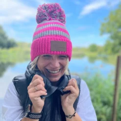 Swimbler Waterproof Bobble Hat - Pink Fizz 8 Swimbler Waterproof Bobble Hat - Pink Fizz -UK Surf Sales 2024 hat.6