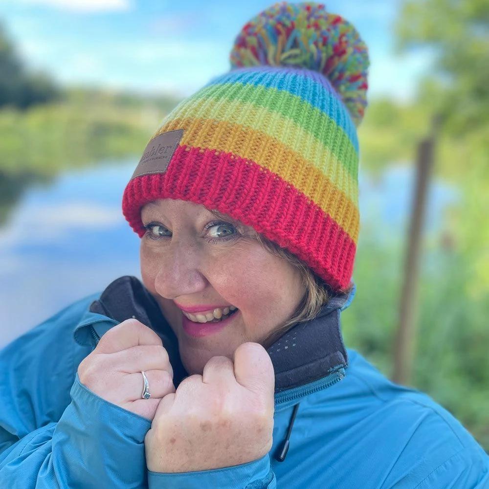 Swimbler Waterproof Bobble Hat - Rainbow Warrior 4 Swimbler Waterproof Bobble Hat - Rainbow Warrior - Image 2