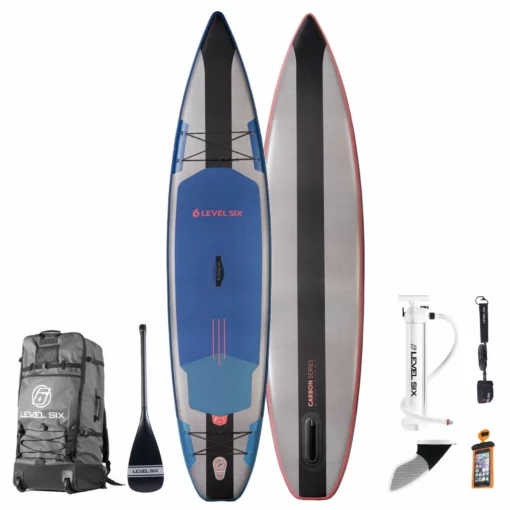 Level Six Carbon 12'6 X 30" X 4.7 Paddle Board -UK Surf Sales 2024 level six 12 6x30 4.7 package 1