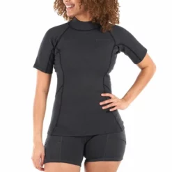 Level Six - Sombrio Short Sleeve Neoprene Top -UK Surf Sales 2024 level six sombrio short sleeve neoprene top side
