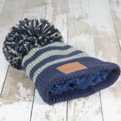 Swimbler Waterproof Bobble Hat - Sky Navy Grey -UK Surf Sales 2024 night sky navy grey 1