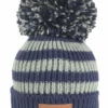 Swimbler Waterproof Bobble Hat - Sky Navy Grey