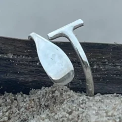 Paddle Ring In Silver -UK Surf Sales 2024 paddle ring closeup