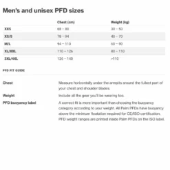 Palm Meander Buoyancy Aid - Cobalt -UK Surf Sales 2024 palm buoyancy aid size guide unisex fit