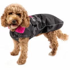 Dryrobe Dog Coat - Black Camo Pink