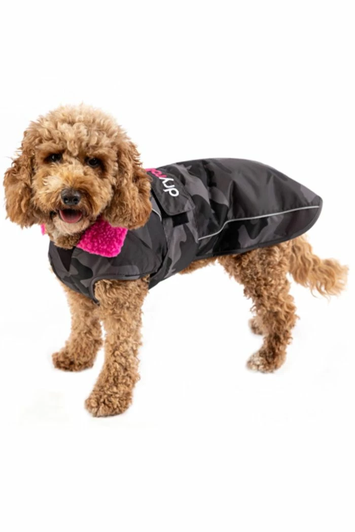 Dryrobe Dog Coat - Black Camo Pink 3 Dryrobe Dog Coat - Black Camo Pink