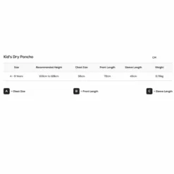 Red Original Kids Waterproof Poncho - Marine Blue -UK Surf Sales 2024 poncho size guide 1