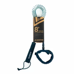 Gladiator 8 Ft Paddleboarding Coiled Flat Water Leash - Teal