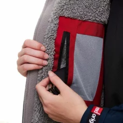 Red Original Pro Changing EVO Jacket - Long Sleeve - Navy -UK Surf Sales 2024 red original evo navy changing robe 2022 inside zip detail