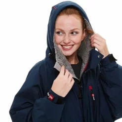 Red Original Pro Changing EVO Jacket - Long Sleeve - Navy -UK Surf Sales 2024 red original evo navy changing robe 2022 womens hood