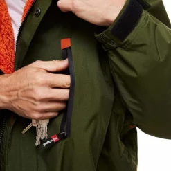 Red Original Pro Changing EVO Jacket - Long Sleeve - Parker Green -UK Surf Sales 2024 red original pro changing evo pocket detail