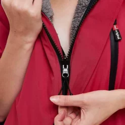 Red Original Pro Changing Jacket 2.0 EVO Long Sleeve - Fuchsia Pink -UK Surf Sales 2024 red original pro changing jacket 2.0 long sleeve fuchsia pink front zip detail