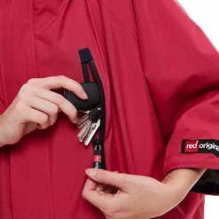 Red Original Pro Changing Jacket 2.0 EVO Long Sleeve - Fuchsia Pink -UK Surf Sales 2024 red original pro changing jacket 2.0 long sleeve fuchsia pink outside pocket detail