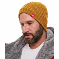 Red Original Roam Beanie - Mustard -UK Surf Sales 2024 red original roam beanie mustard side 2