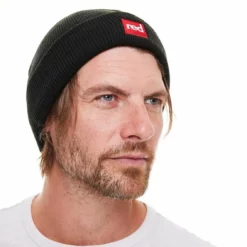 Red Original Voyager Beanie - Charcoal -UK Surf Sales 2024 red original voyager beanie charcoal 1