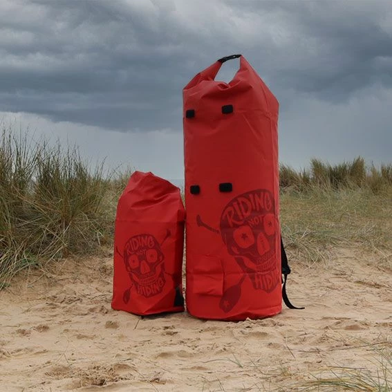 35 Ltr Roll Top Dry Bag By Riding Not Hiding - Red 4 35 Ltr Roll Top Dry Bag By Riding Not Hiding - Red - Image 2