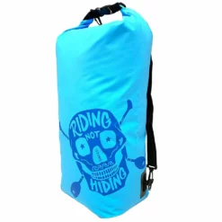 35 Ltr Roll Top Dry Bag By Riding Not Hiding - Blue -UK Surf Sales 2024 rnh 35l dry back pack blue front