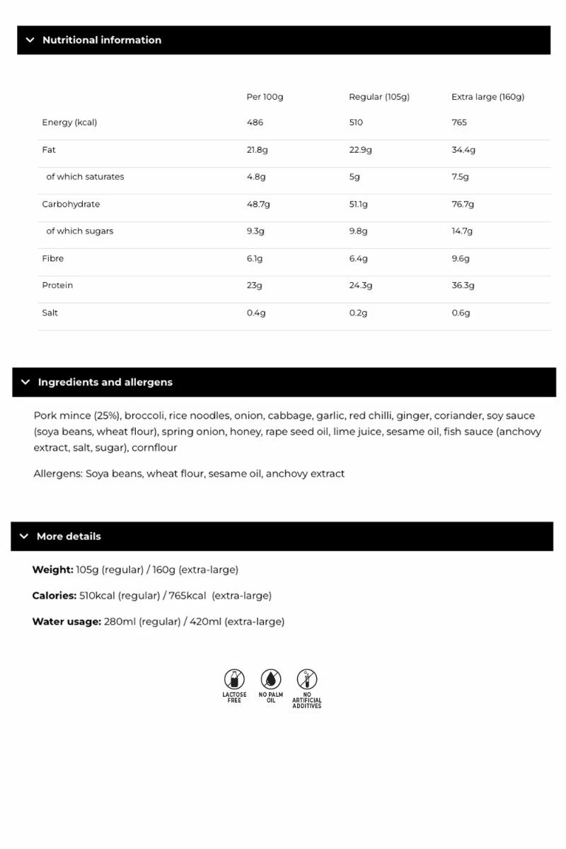 Firepot - Spicy Pork Noodles - 105g 4 Firepot - Spicy Pork Noodles - 105g - Image 2