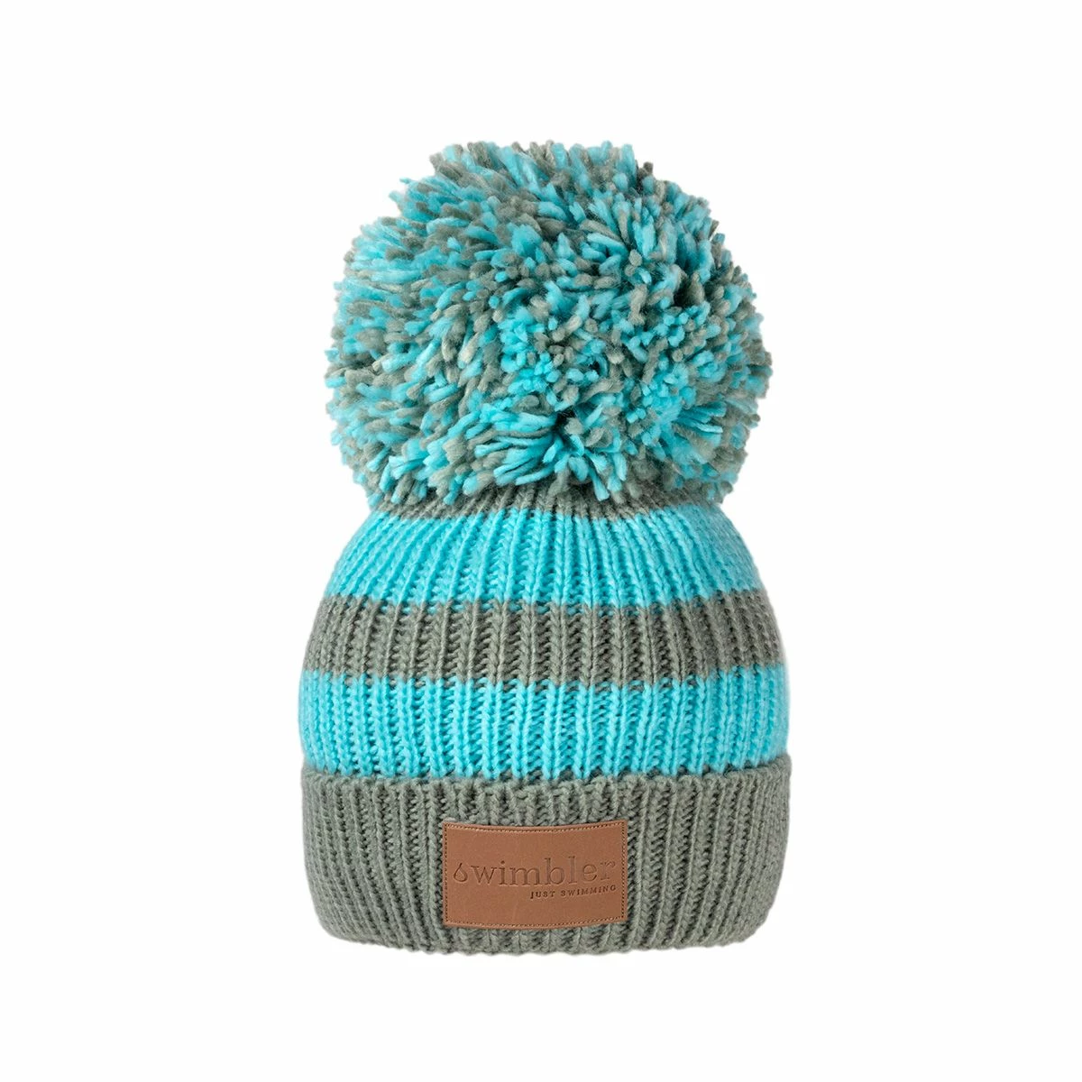 Swimbler Waterproof Bobble Hat - Sea Mist 4 Swimbler Waterproof Bobble Hat - Sea Mist - Image 2