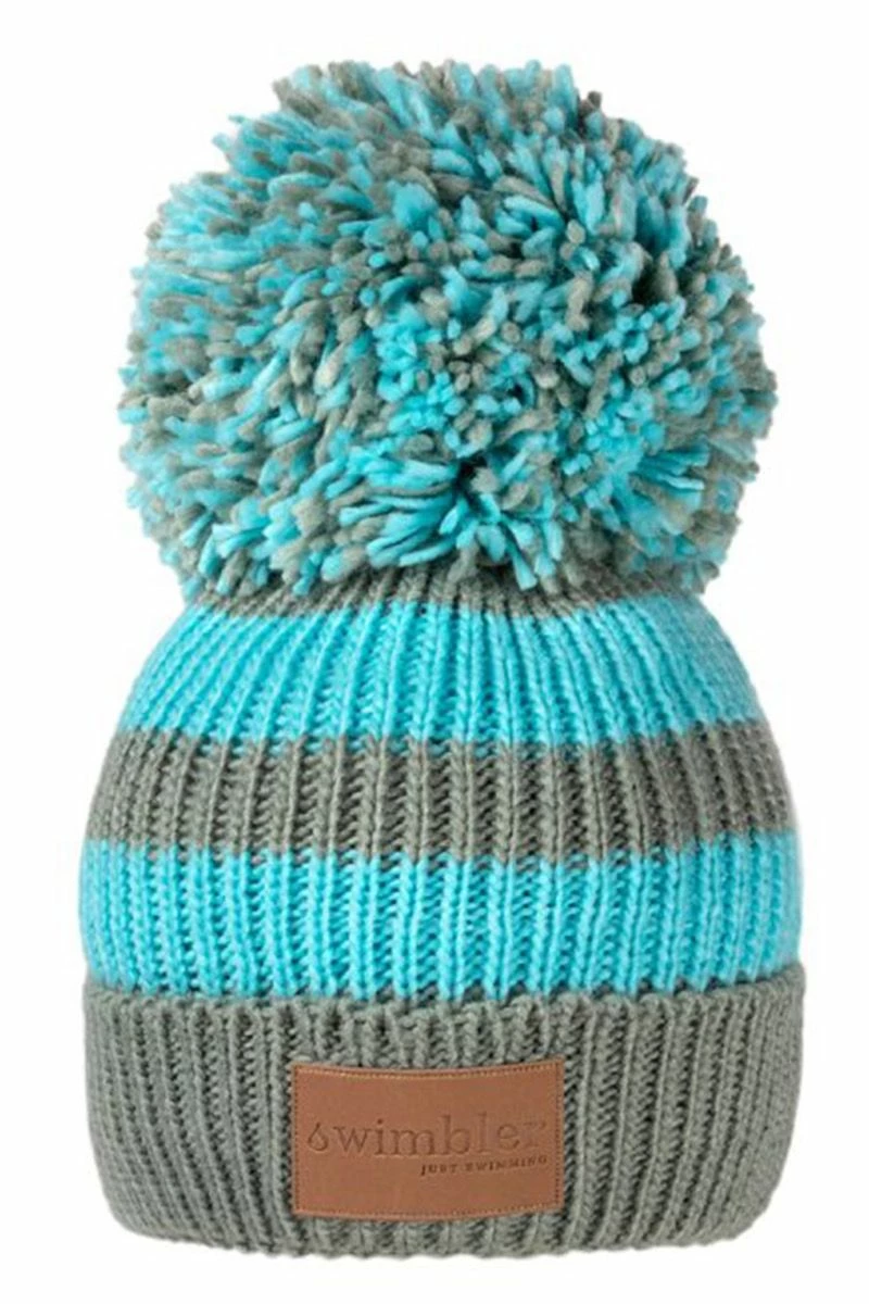 Swimbler Waterproof Bobble Hat - Sea Mist 3 Swimbler Waterproof Bobble Hat - Sea Mist